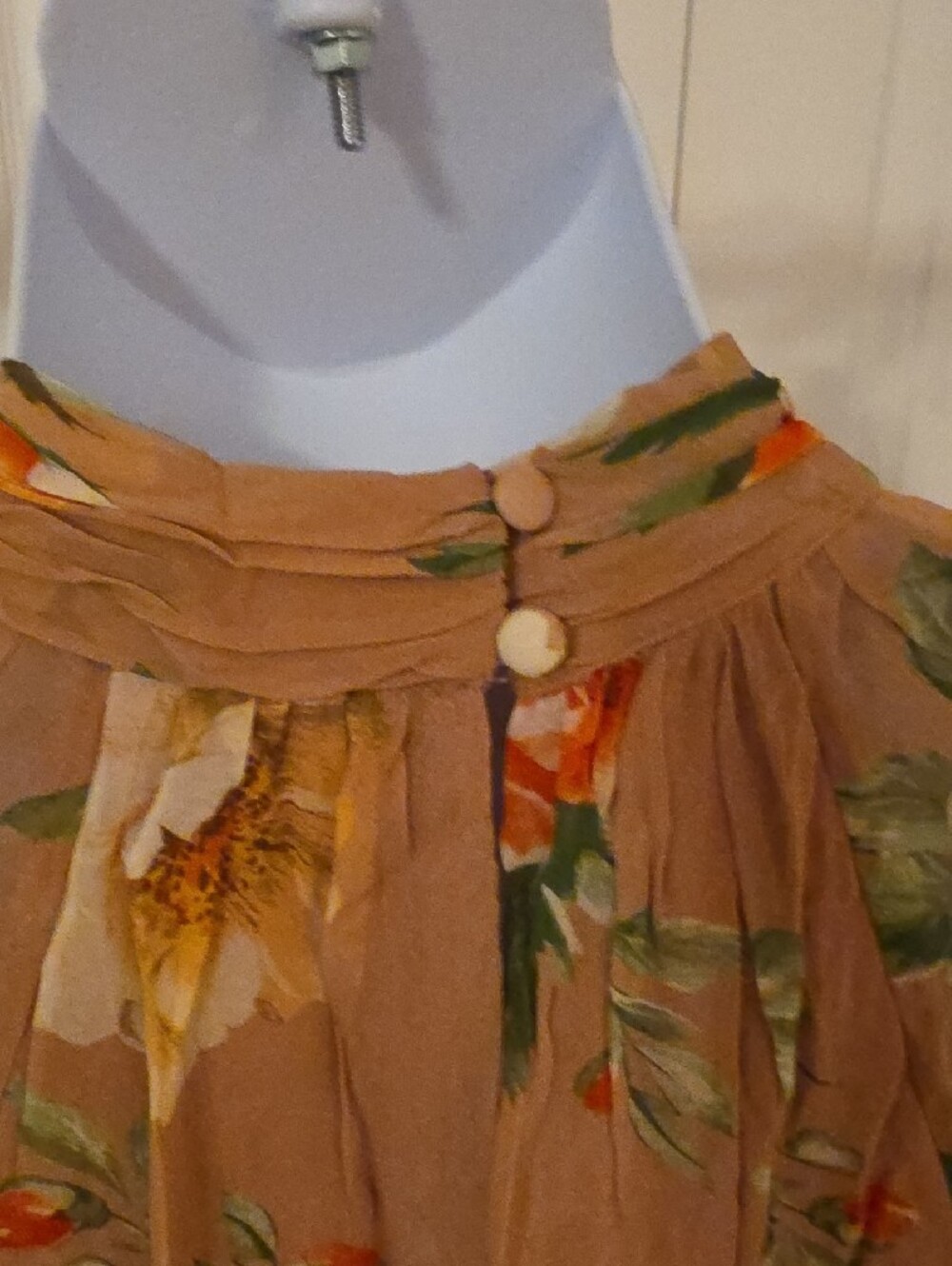 1X Anthropologie Floral Mockneck Maxi Dress in Floral Print - Picture 3 of 10